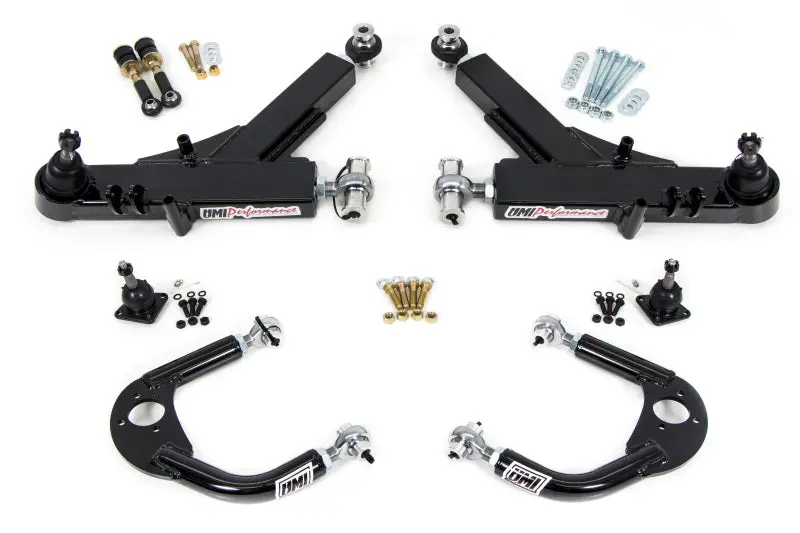 Umi Performance 1993-2002 Chevrolet Camaro 4Th Gen Gm F-Body Front A-Arm Kit Road Race Boxed Lower + Adj Upper 1