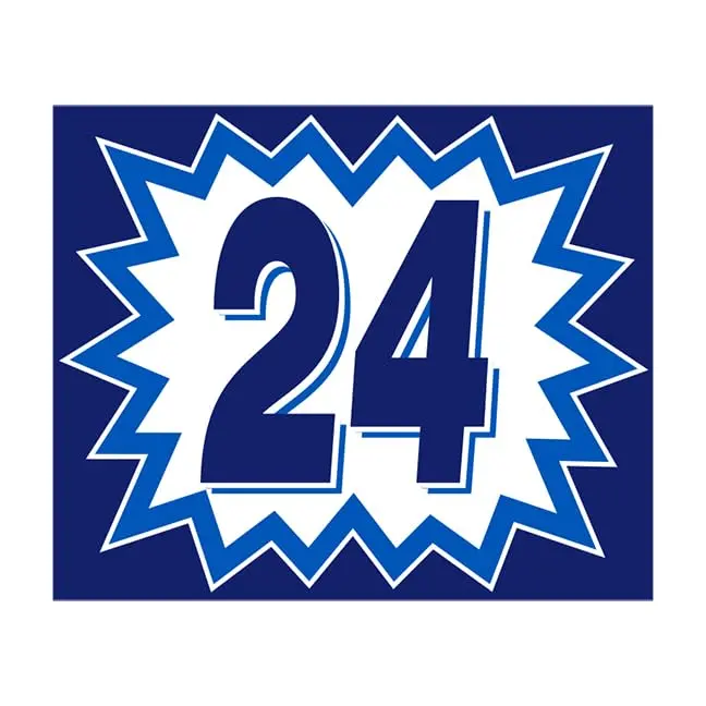 Blast Year Window Stickers - Blue & White Window Stickers - Durable, Weatherproof Vinyl With Easy On/Off Adhesive - Back Slit For Seamless Installation - 8-1/2" × 7" 1