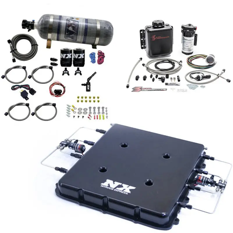 Nitrous Express 2017-2020 Chevrolet Camaro 6Th Gen Nitrous & Water Injection Kit W Billet Lt4 Supercharger Lid W 12Lb Bottle 1