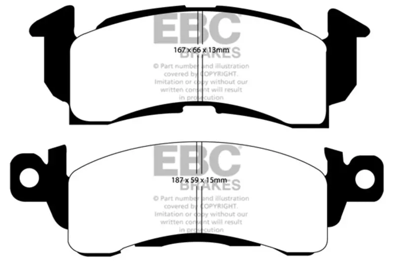Ebc 1969-1981 Chevrolet Camaro 1St-2Nd Gen 1St- 4.1 Greenstuff Front Brake Pads 1