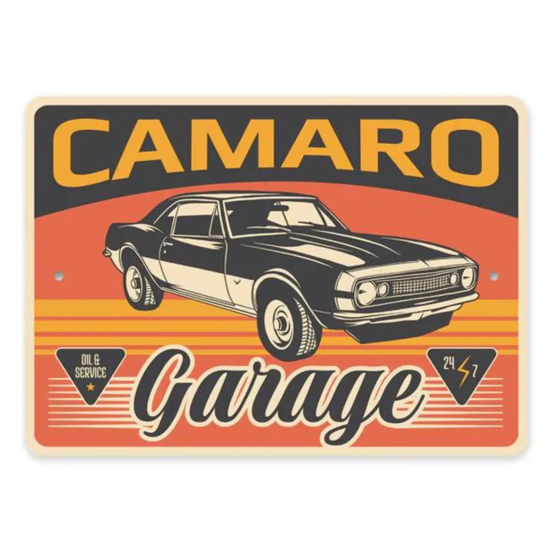 1St Generation Camaro Oil & Service Aluminum Sign 1