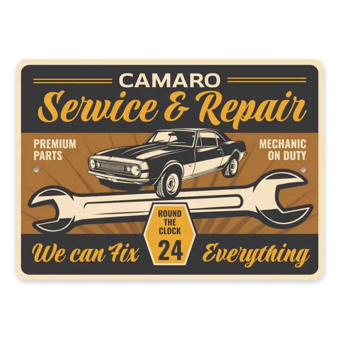 1St Generation Camaro Service & Repair Aluminum Sign 1