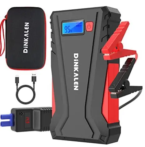 800A Portable Car Jump Starter/Power Bank/Led Flashlight/Lcd Screen - Ca 1