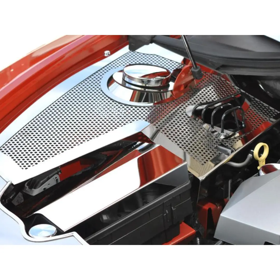 2010-2011 5Th Generation Camaro Shock Tower Dome Kit - Polished Stainless Steel 1