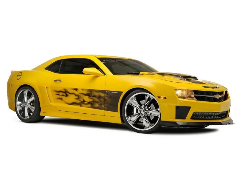 2010-2013 5Th Gen Camaro Graphic "Airbrushed" Transparent Gradient Flames (2Pc Kit) 1