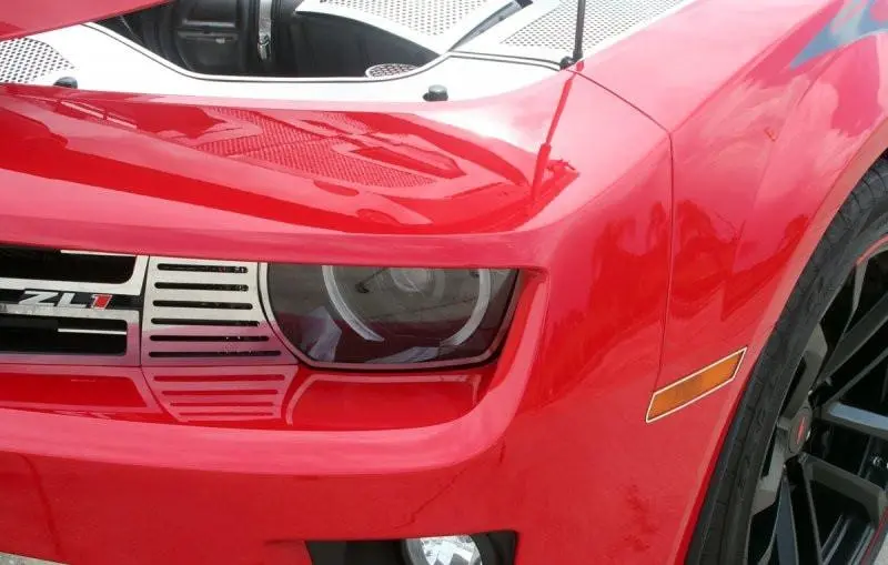 2010-2013 5Th Gen Camaro Headlight Trim Rings - Polished Stainless Steel 2