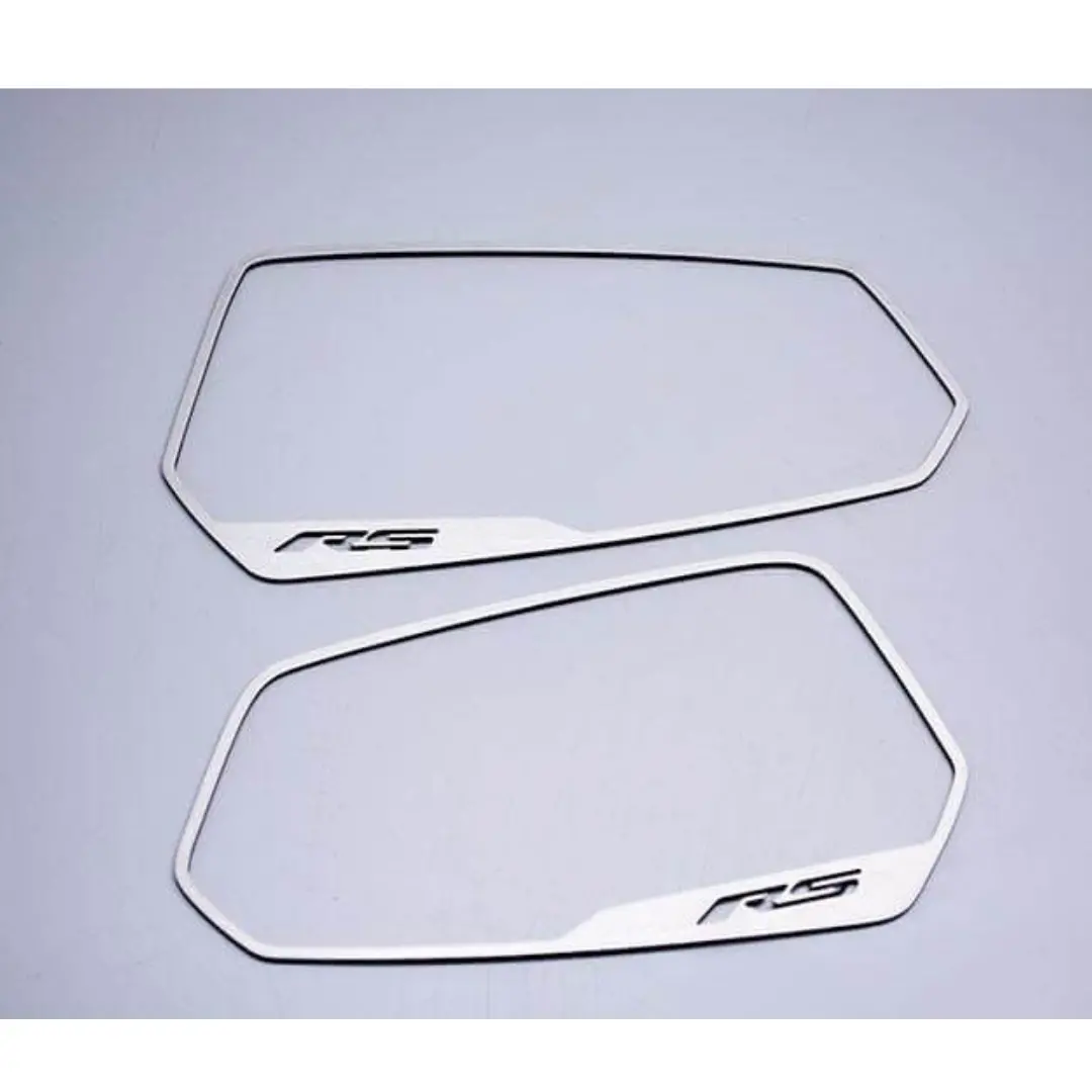 2010-2013 5Th Gen Camaro Rs Side View Mirror Trim - Rs Style Brushed Stainless Steel 1