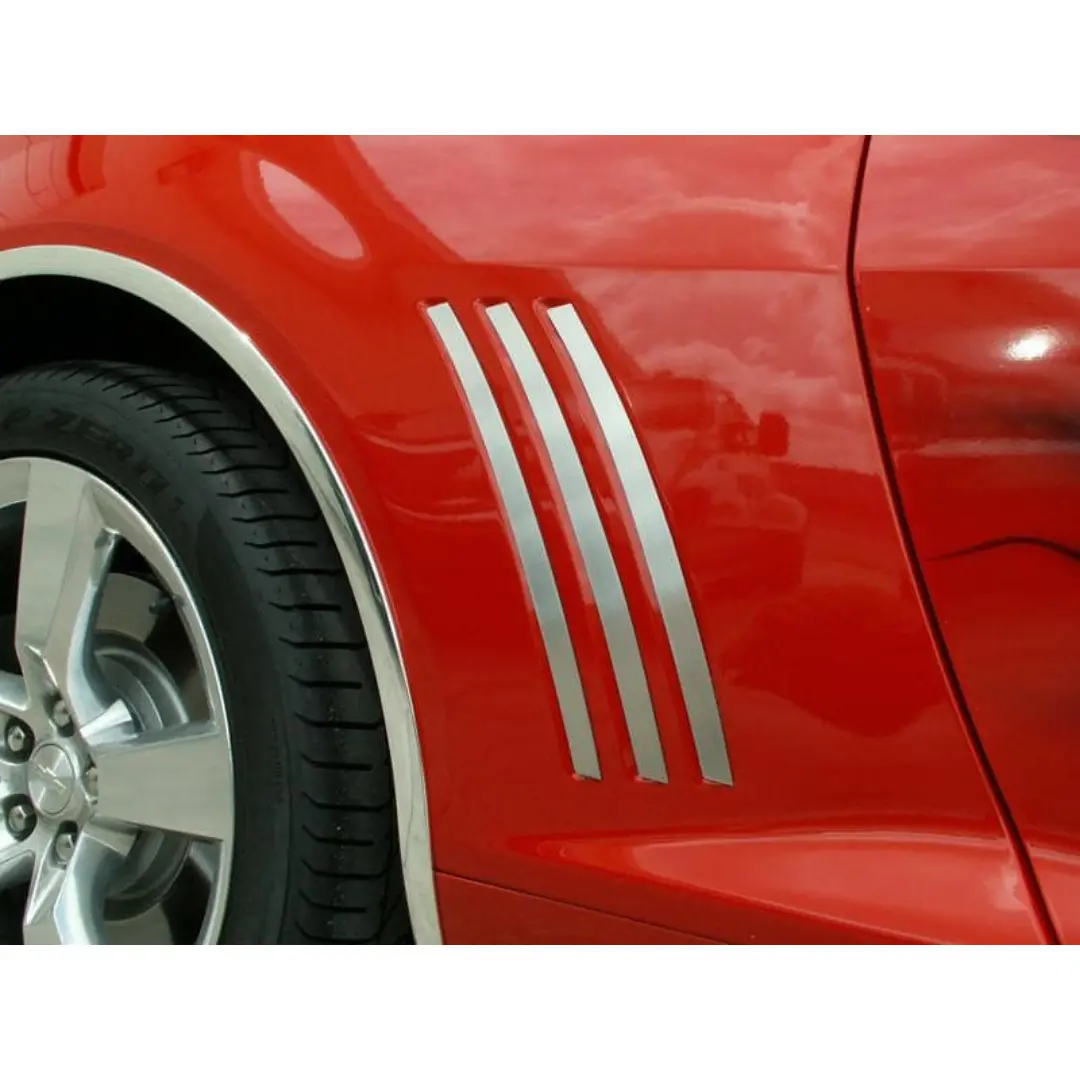 2010-2013 5Th Gen Camaro Rear Quarter Panel Trim Kit - 6Pc Brushed Stainless Steel 1