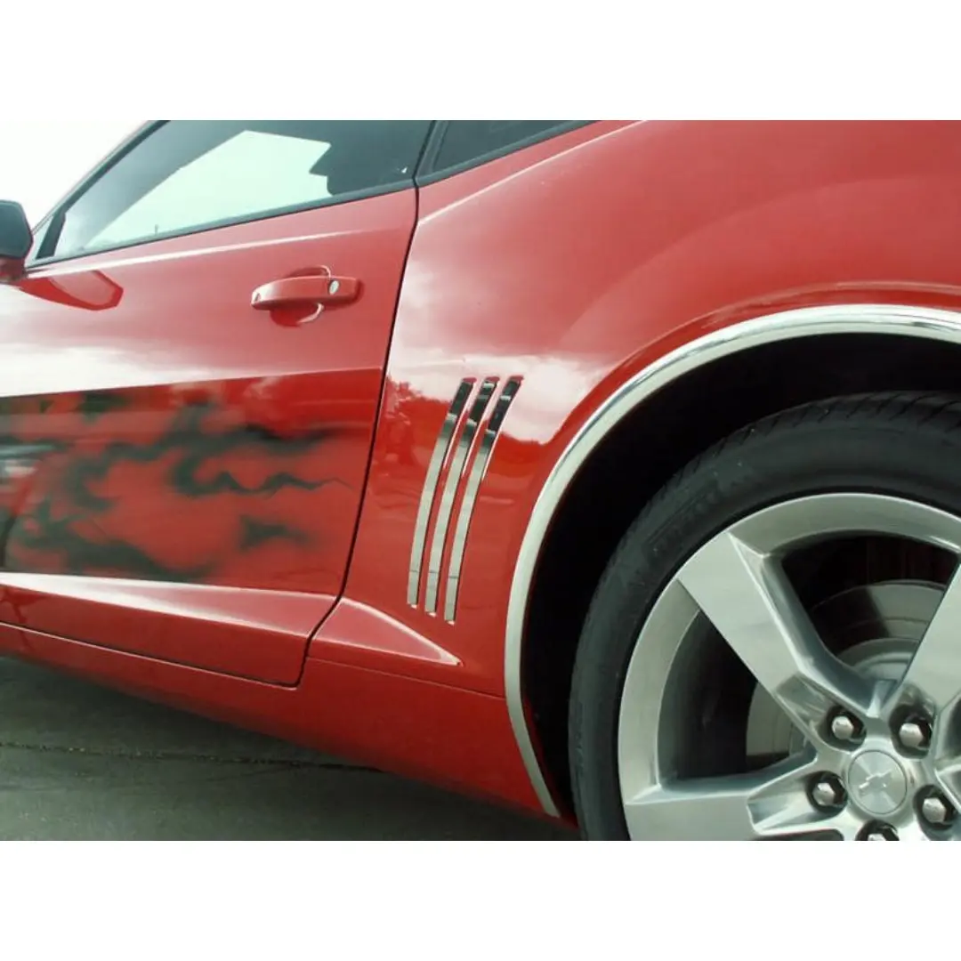 2010-2013 5Th Gen Camaro Rear Quarter Panel Trim Kit - 6Pc Polished Stainless Steel 1