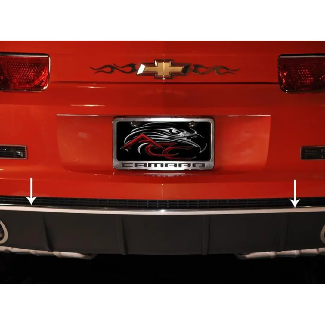 2010-2013 5Th Gen Camaro Rear Valence Trim - Classic Chrome Vinyl 1