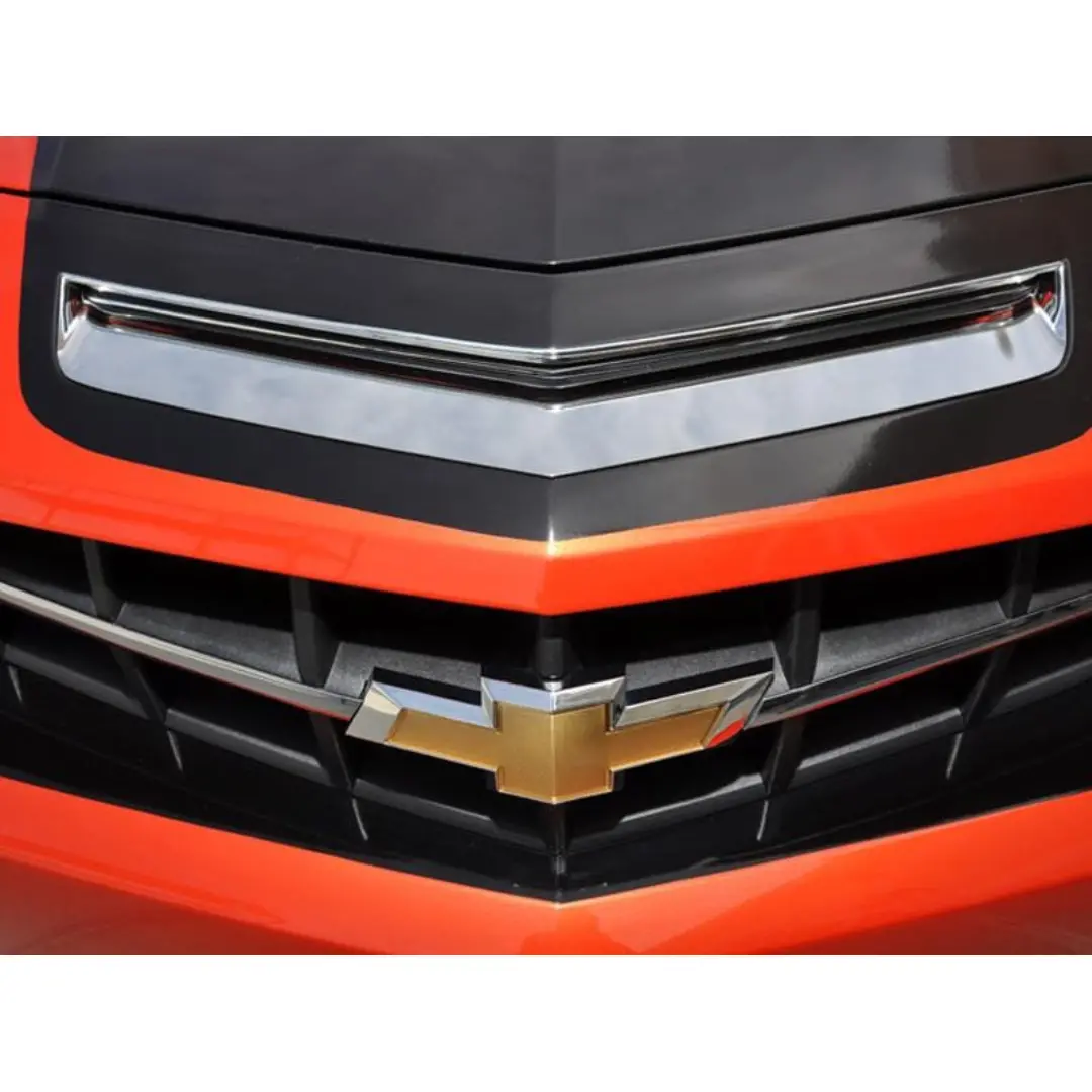 2010-2013 5Th Gen Camaro Ss Hood Vent Insert - Polished Stainless Steel 1