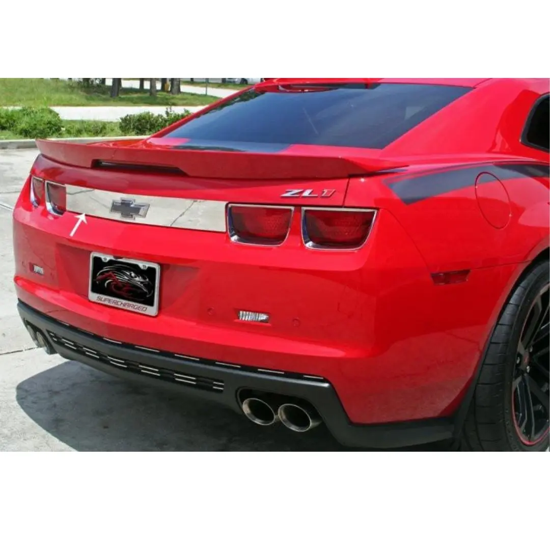 2010-2013 5Th Gen Camaro Trunk Lid Plate - Stainless Steel 1