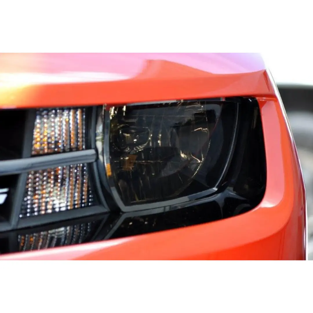 2010-2013 Camaro Headlight Restyling Package W/ Tinted Film - 6Pc Stainless Steel 1
