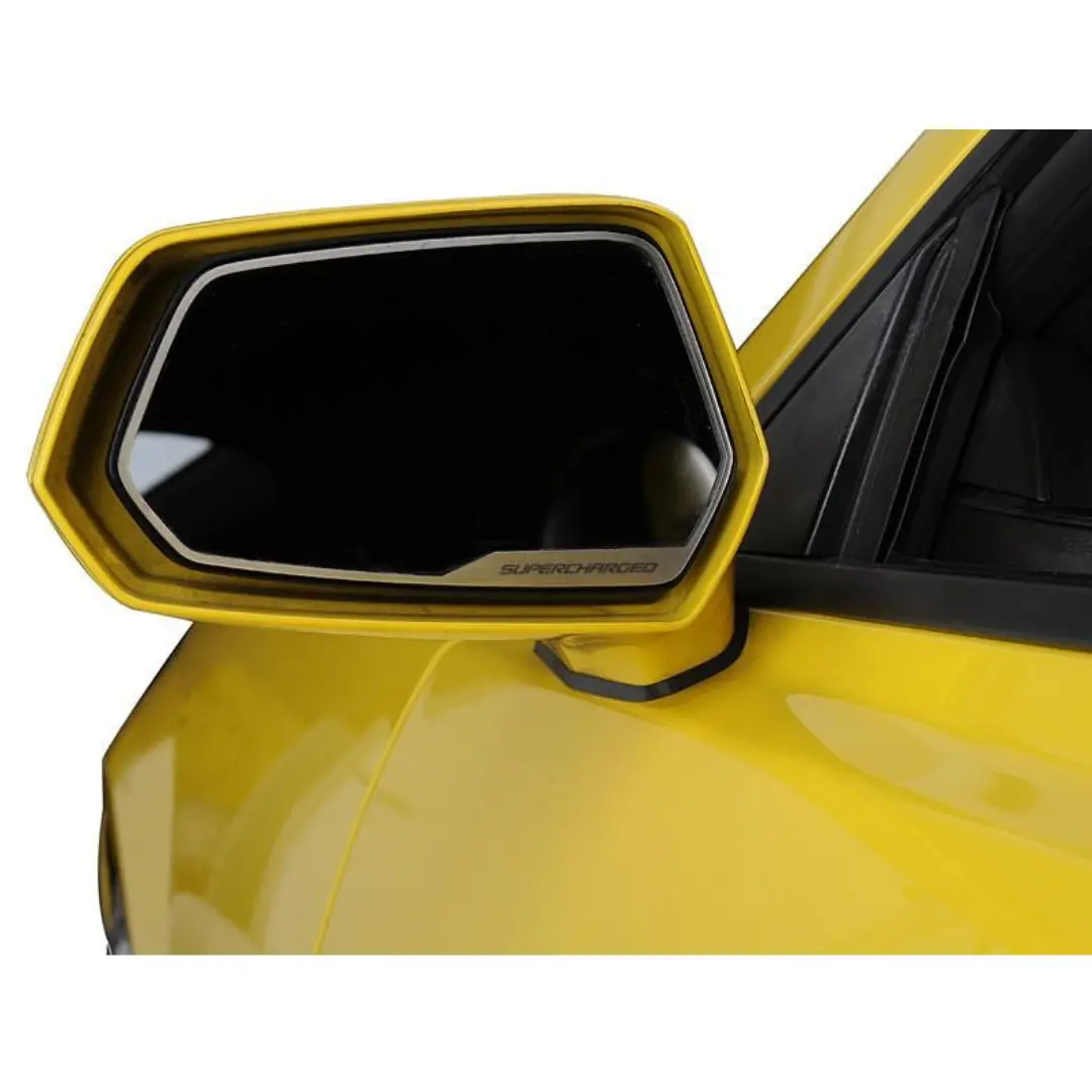 2010-2013 Camaro - Side View Mirror Trim "Supercharged" | Brushed Stainless Steel 1
