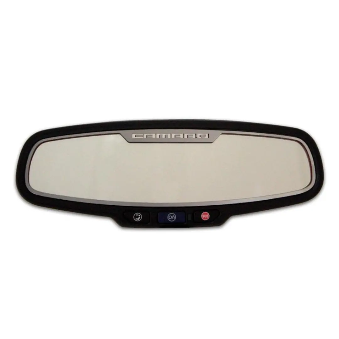 2010-2014 5Th Gen Camaro - Rear View Mirror Trim "Camaro" | Brushed Oval 1