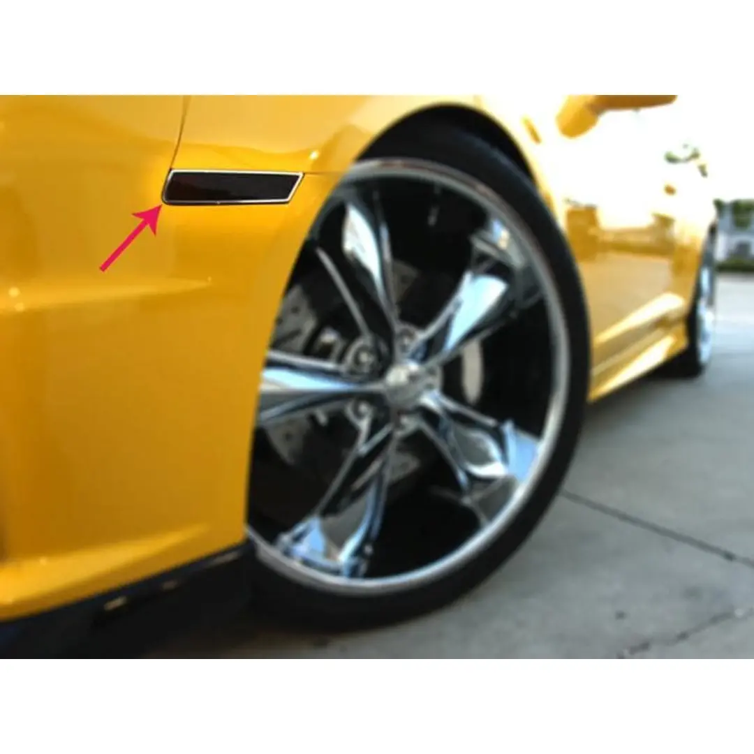 2010-2014 5Th Gen Camaro Side Marker Trim - 4Pc Polished Stainless Steel 1