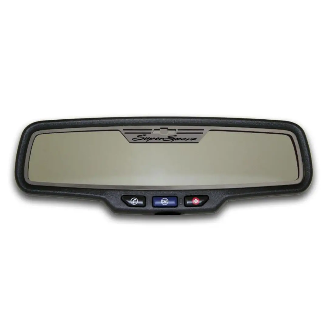 2010-2014 Camaro - Rear View Mirror Trim "Super Sport" | Brushed Rectangle 1