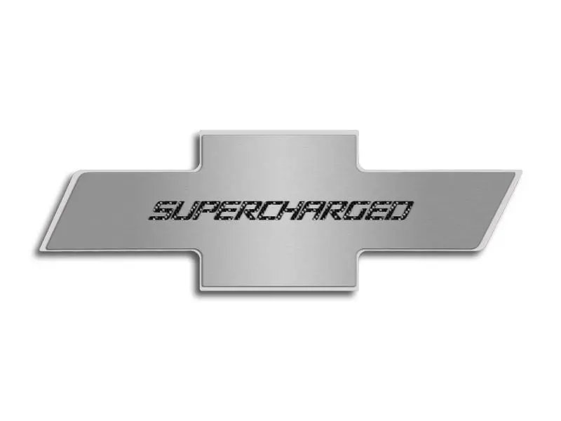 2010-2015 5Th Gen Camaro Hood Badge "Supercharged" For Factory Hood Pad 1
