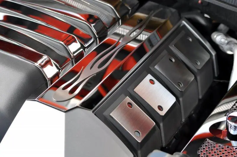 2010-2015 5Th Gen Camaro True Flame Fuel Rail Cover Trim - Polished Stainless Steel 1