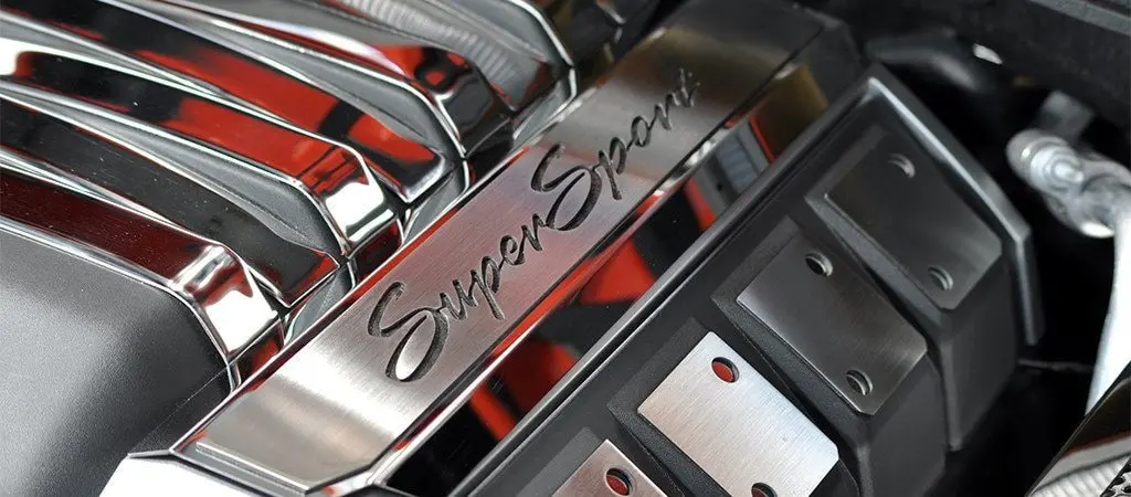 2010-2015 5Th Gen Camaro Ss Fuel Rail Covers "Super Sport" - Stainless Steel W/ Colored Inlay 1