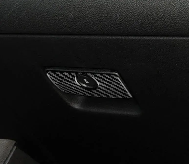 2010-2015 Camaro Carbon Fiber Glove Box Handle Overlay 1