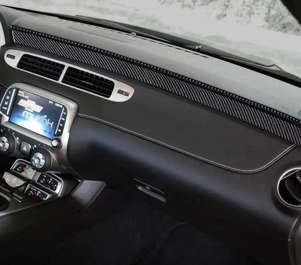 2010-2015 Chevy Camaro Carbon Fiber Dashboard Upper Trim Overlay 1