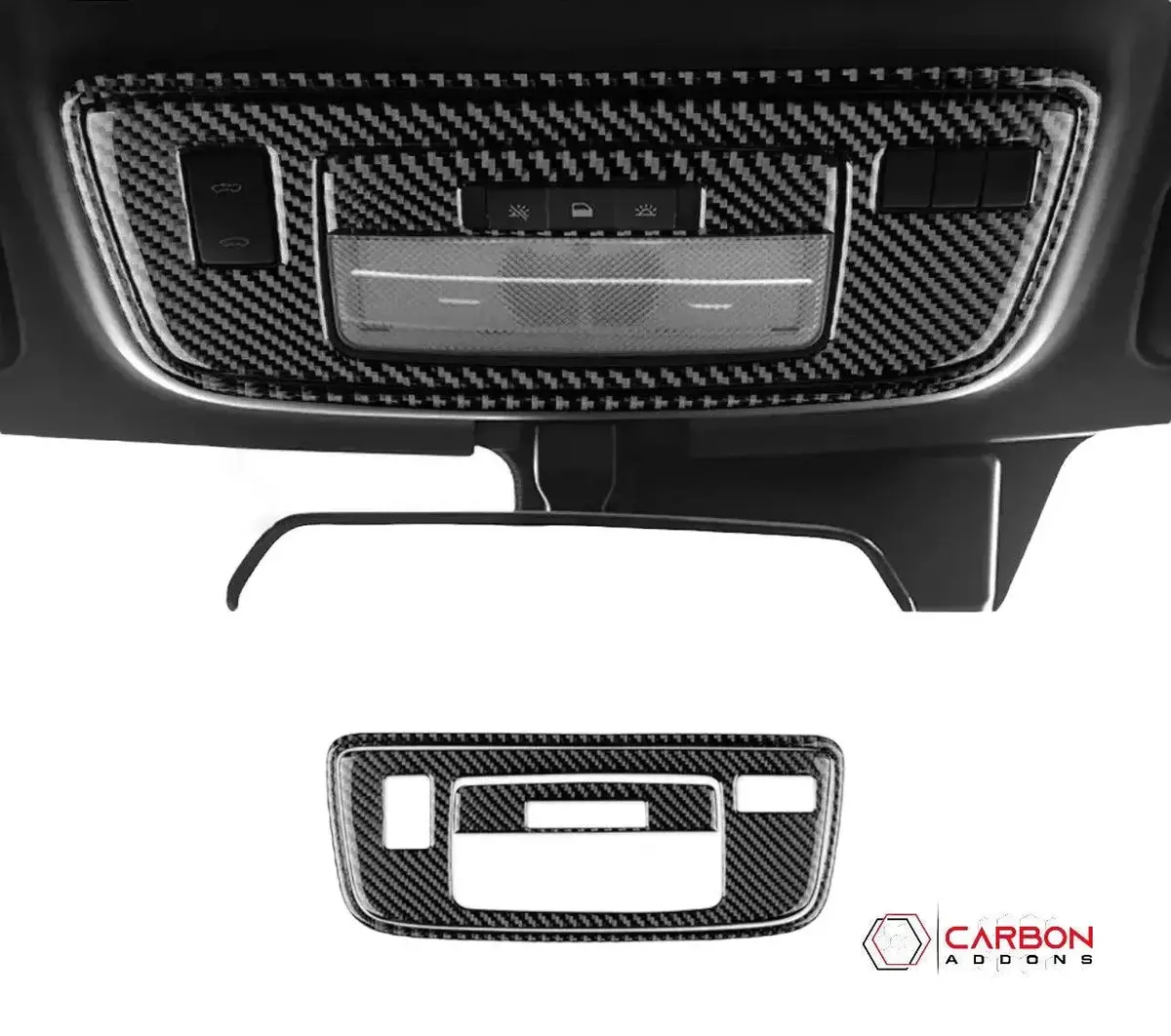 2010-2015 Chevy Camaro Carbon Fiber Dome Light Trim Overlay 1
