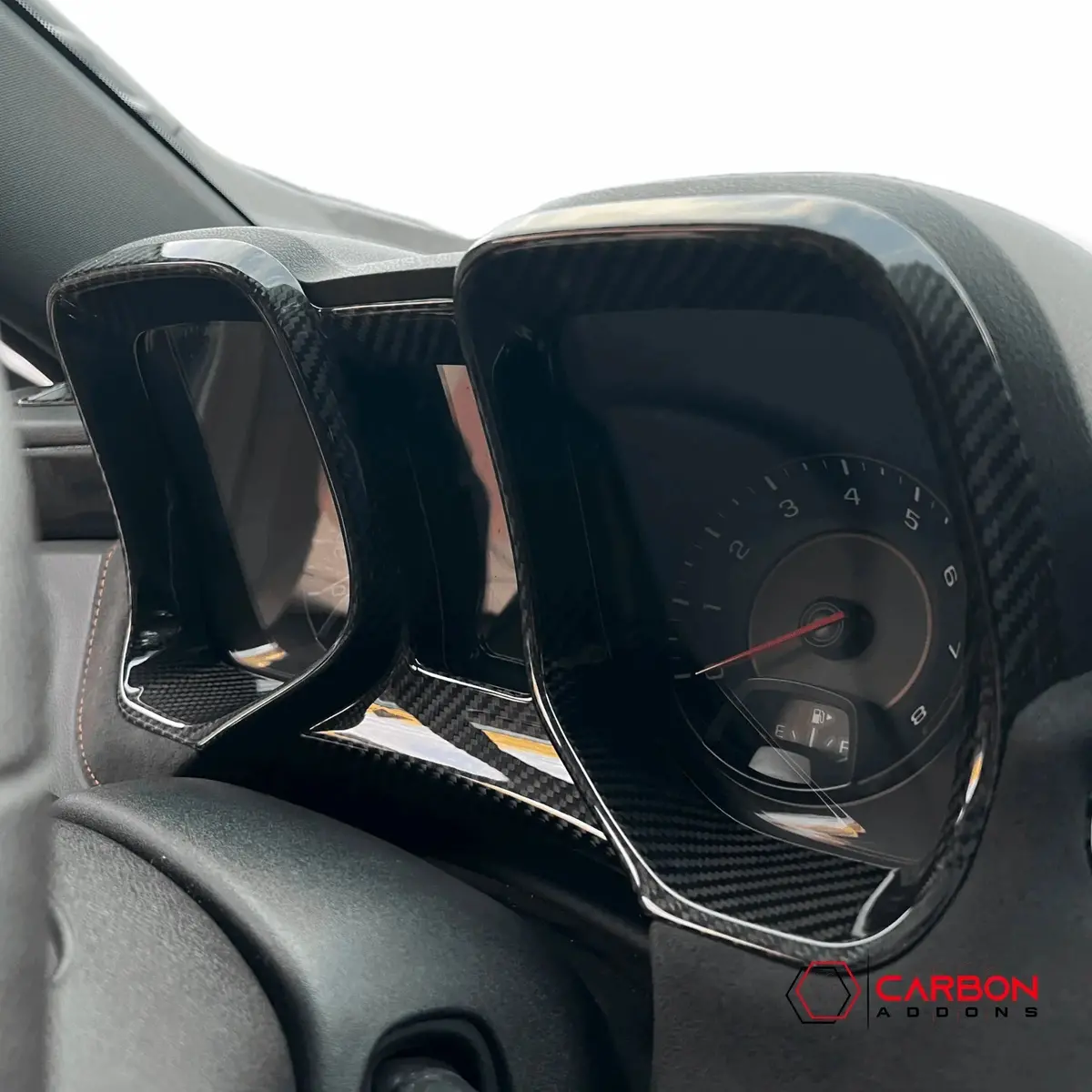 2010-2015 Chevy Camaro Carbon Fiber Gauge Cluster Trim Cover 1