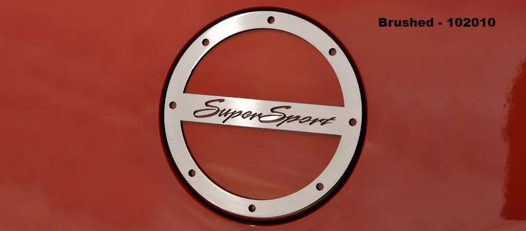 2010-2019 Camaro Gas Cap Cover Stainless Steel | "Super Sport" Script 2