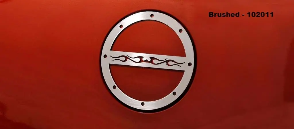 2010-2019 Camaro Gas Cap Cover Stainless Steel | Tribal Flame 2