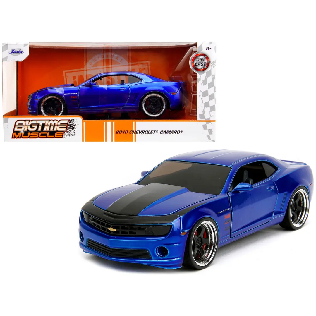 2010 5Th Generation Camaro Candy Blue "Bigtime Muscle" 1/24 Diecast Model Car By Jada 1
