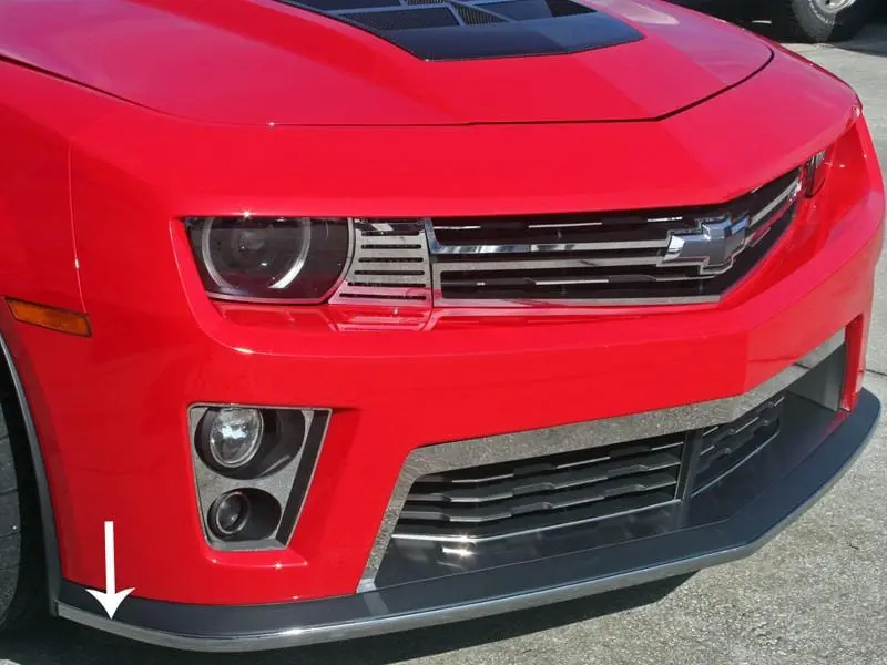 2012-2013 5Th Gen Camaro Zl1 Front Lip Splitter / Spoiler Trim - Classic Chrome Vinyl Molding 1