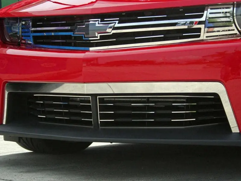 2012-2013 5Th Gen Camaro Zl1 Front Lower Grill Trim Kit - Polished Stainless Steel 1
