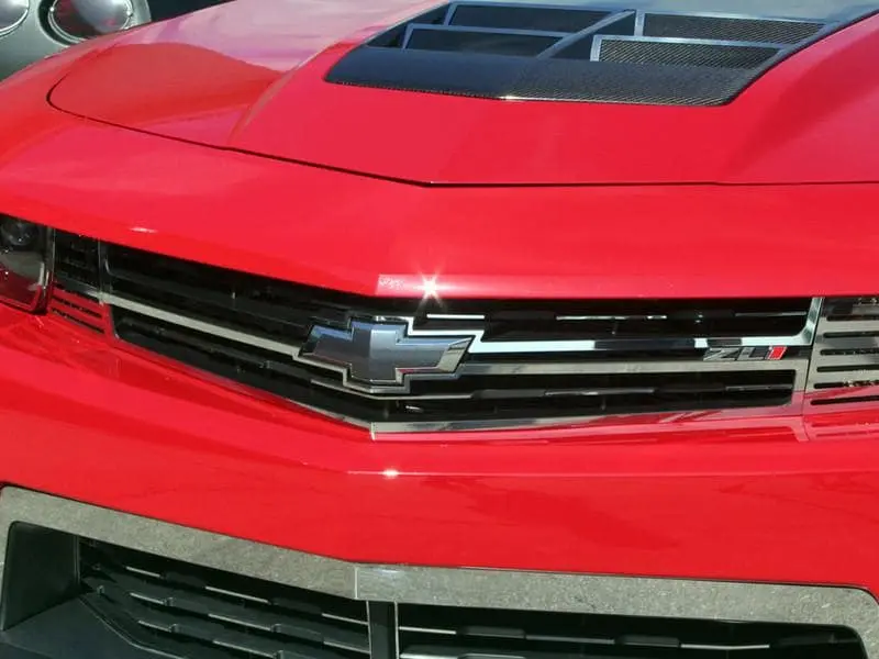 2012-2013 5Th Gen Camaro Zl1 Front Upper Grill Trim Kit - Polished Stainless Steel 1