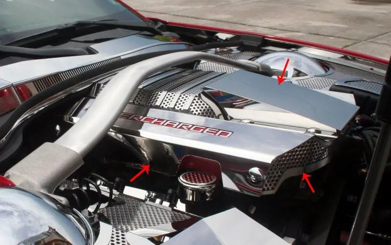 2012-2015 5Th Gen Camaro Zl1 Lsa Supercharger Engine Shroud - Stainless Steel 1