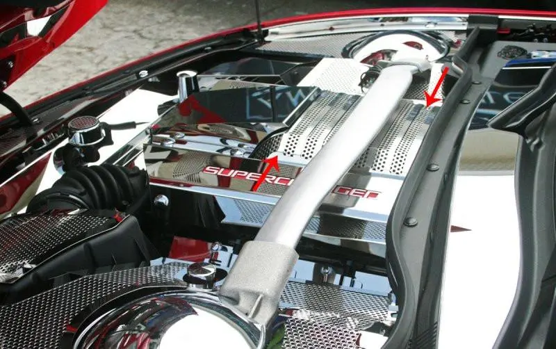 2012-2015 5Th Gen Camaro Zl1 Lsa Supercharger Plenum Cover - Perforated Polished Stainless Steel 1