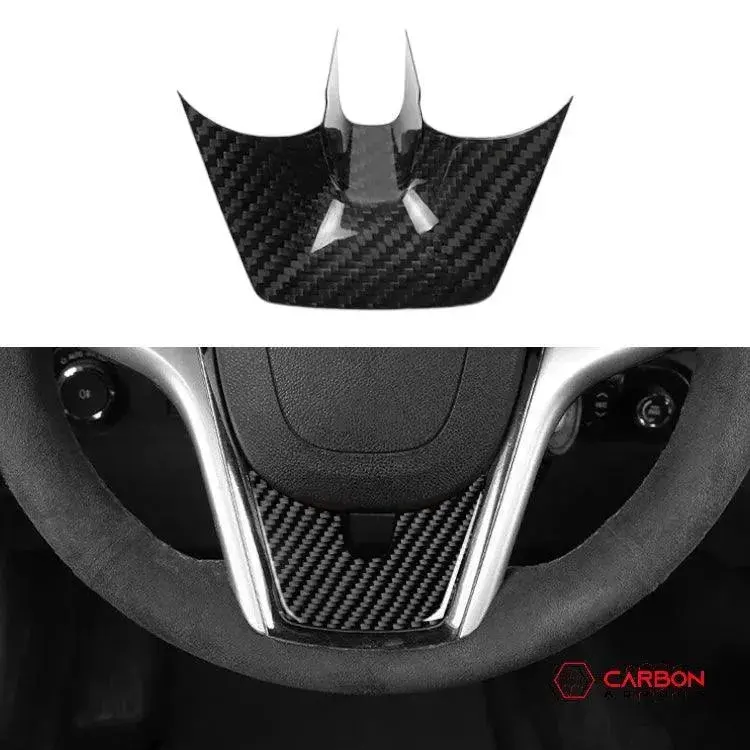 2012-2015 Chevy Camaro Carbon Fiber Lower Steering Wheel Trim Cover 1