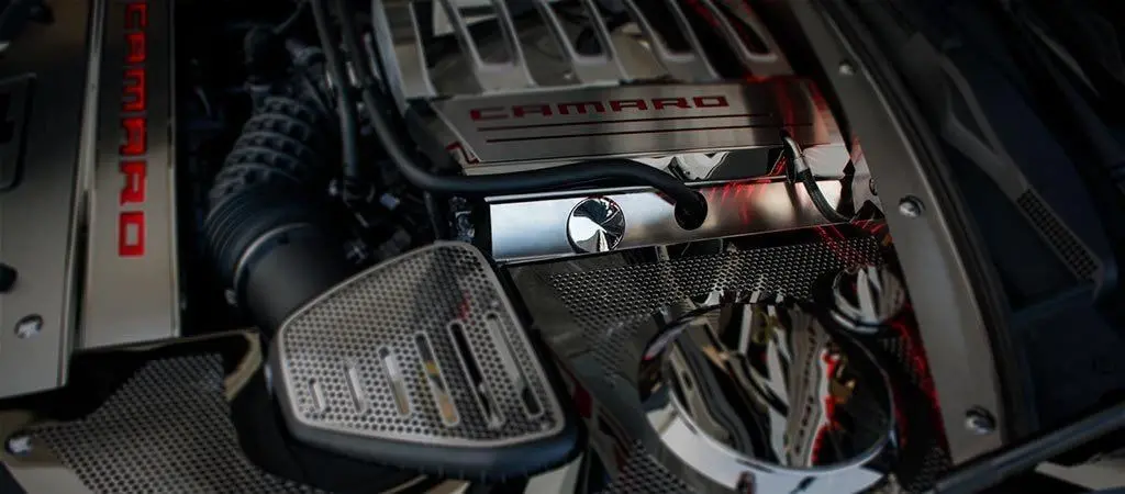 2016-2024 6Th Gen. V8 Ss Camaro Lower Fuel Rail Covers - Brushed Stainless Steel 1
