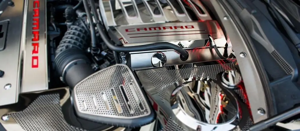 2016-2024 6Th Gen. V8 Ss Camaro Lower Fuel Rail Covers - Brushed Stainless Steel 2