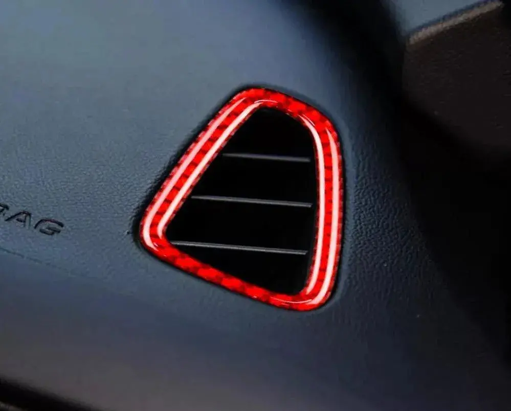 [2Pcs] 2016-2024 Camaro Carbon Fiber Dash Air Vent Overlay 1
