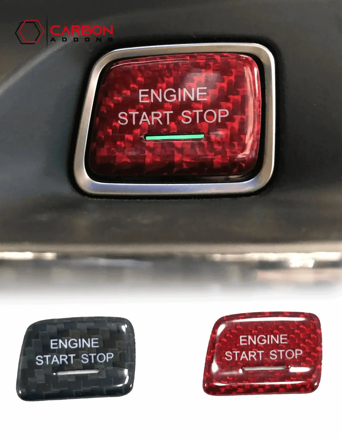 2016-2024 Camaro/2014-2019 Corvette Carbon Fiber Start Stop Engine Button Cover 4
