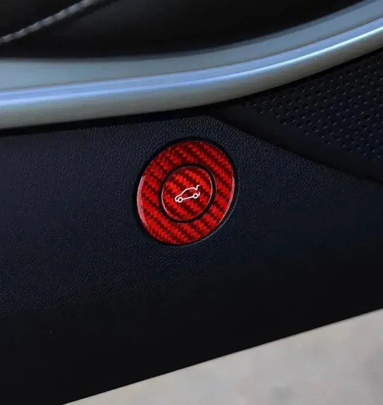 2016-2024 Camaros Carbon Fiber Trunk Release Button Cover 1