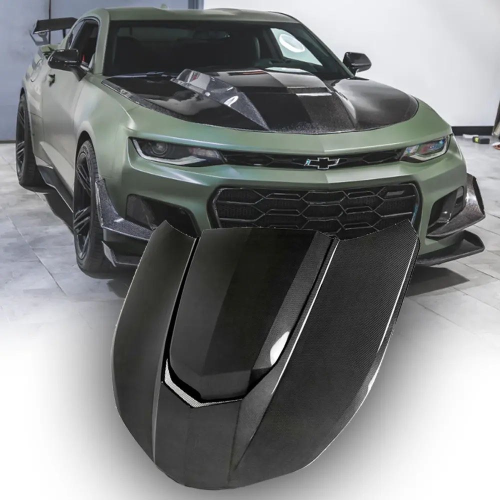 2016-2025 Camaro Zl1 Type-Az Double Sided Full Carbon Fiber Hood 1
