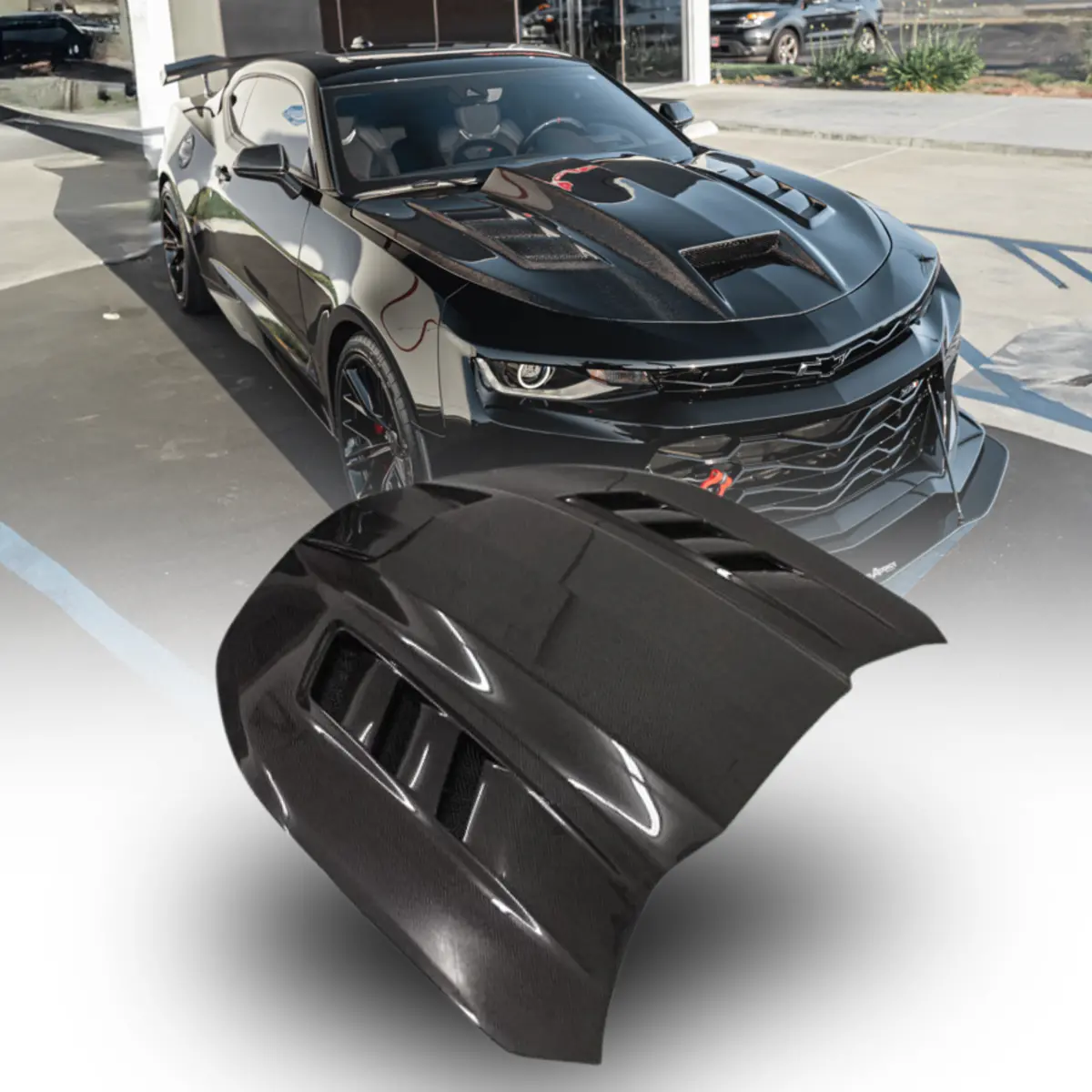 2016-2024 Chevy Camaro Terminator Full Carbon Fiber Hood 1