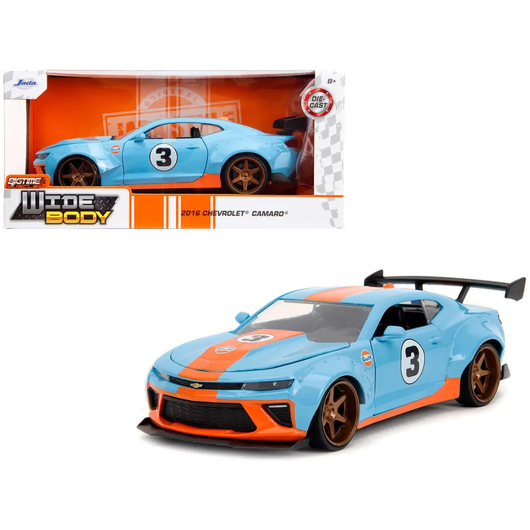 2016 Chevrolet Camaro Widebody #3 "Gulf Oil" "Wide Body" Series 1/24 Diecast Model Car 1