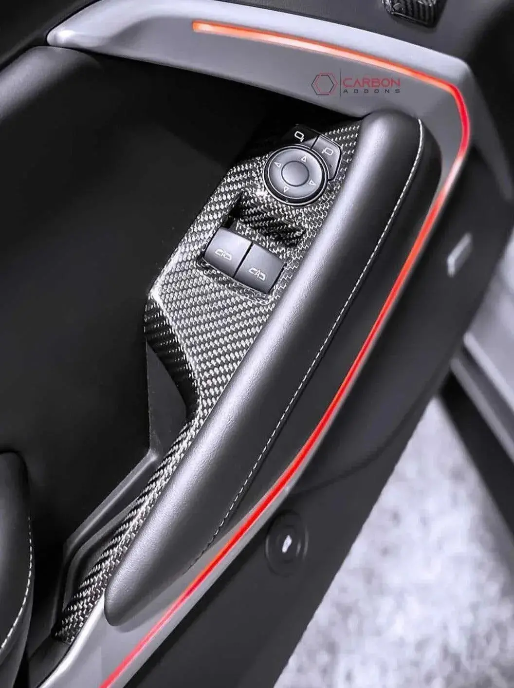 2016–2024 Camaro Real Carbon Fiber Window Switch Covers 1