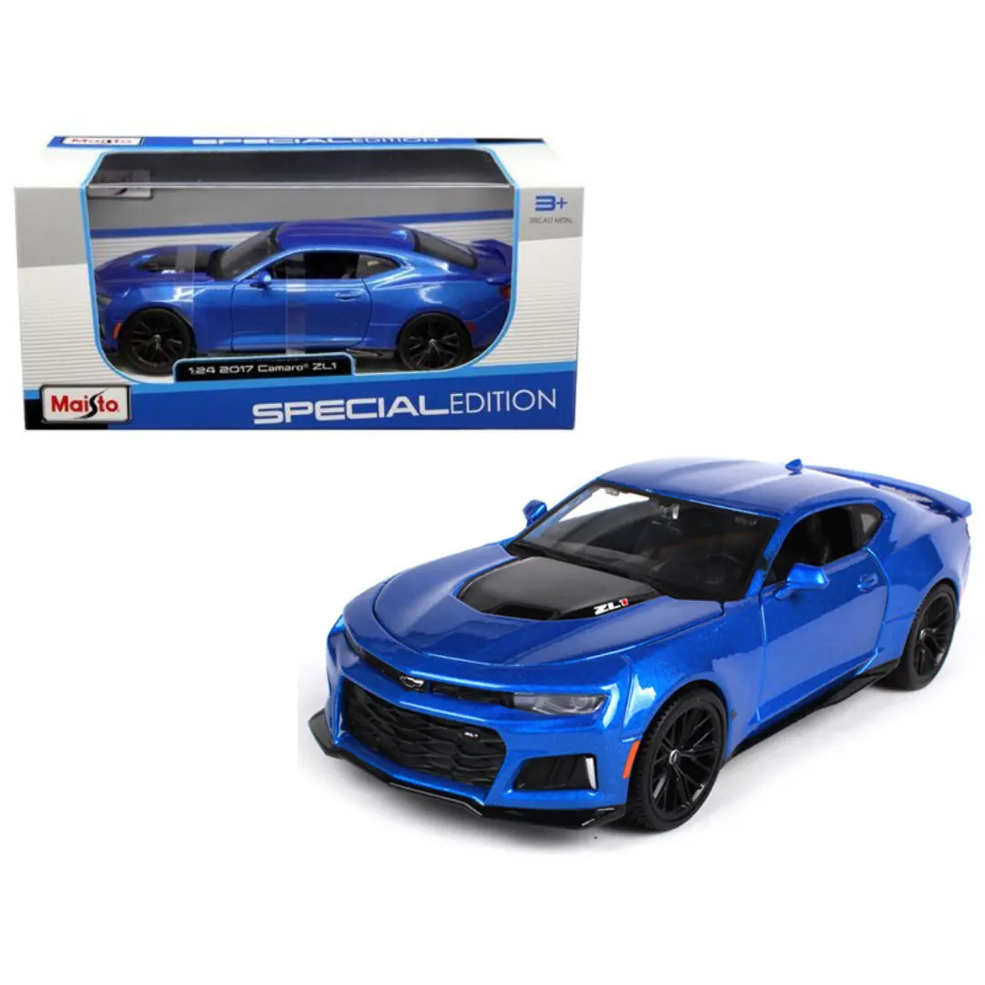 2017 Camaro Zl1 Metallic Blue 1/24 Diecast 1