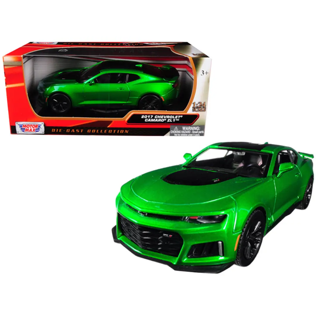 2017 Chevrolet Camaro Zl1 Metallic Green 1/24 Diecast 1