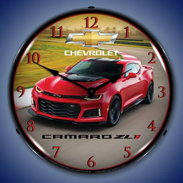 Lighted 6Th Generation Camaro Zl1 Clock 1