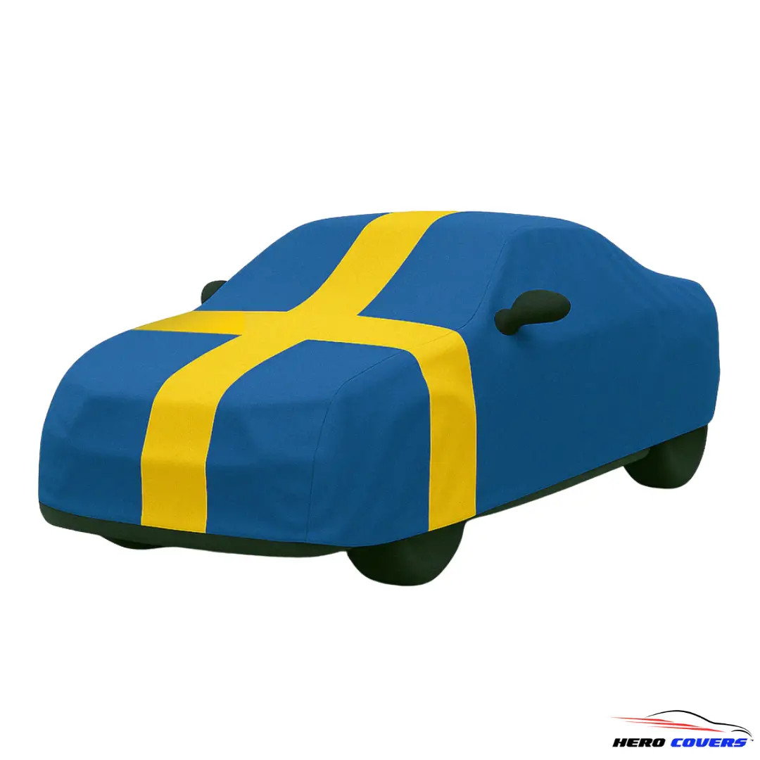 2010-2015 Camaro Sweden Flag Car Cover 1